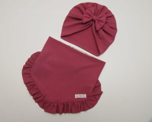 Turban z kokardą chusta z falbanką