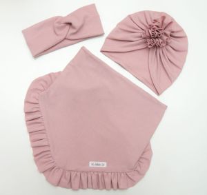 turban z chustą z falbanką