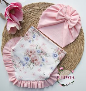 Komplet wiosenny turban z chustą (1)