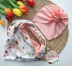 komplet turban z chustą