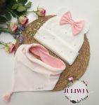 czapka z uszkami myszki z chustą