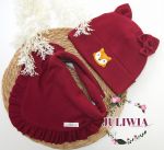 komplet zimowy z liskiem
