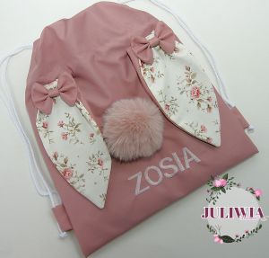 workoplecak z uszkami z imieniem