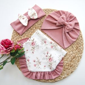 komplet 2w1 turban z kokardą z dwustronną chustą
